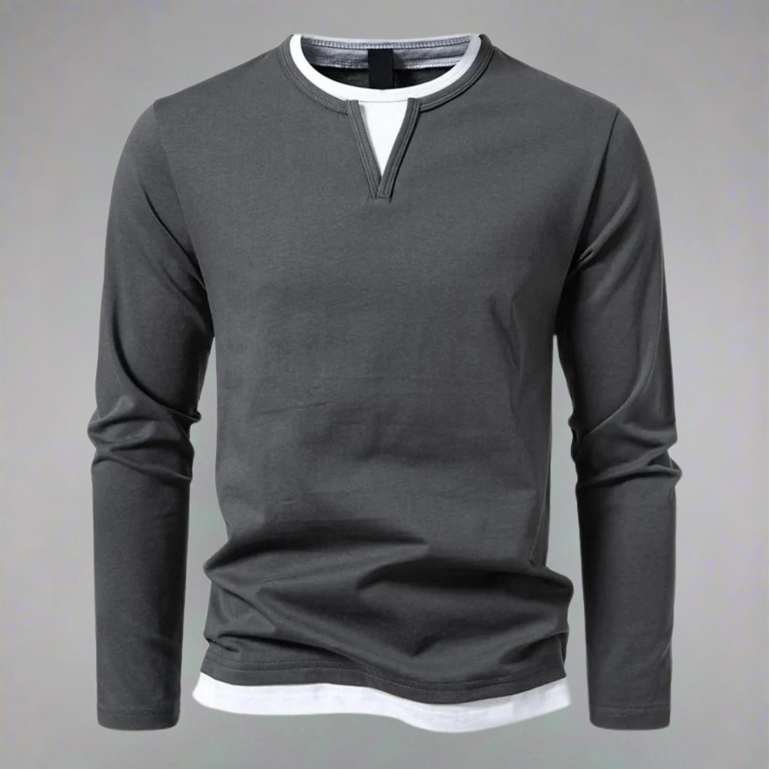 Ryan | Langärmeliger Pullover mit V-Ausschnitt, Modern Style