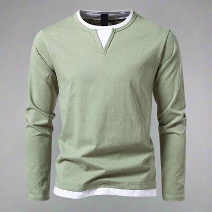 Ryan | Langärmeliger Pullover mit V-Ausschnitt, Modern Style