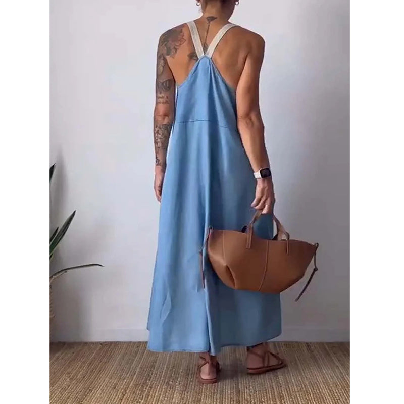 Serena™- Sling-Kleid aus Baumwollleinen